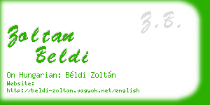 zoltan beldi business card