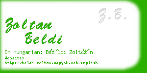 zoltan beldi business card